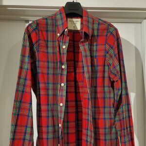 Abercrombie & Fitch Tartan Check Pattern Button Down Shirt Sz M